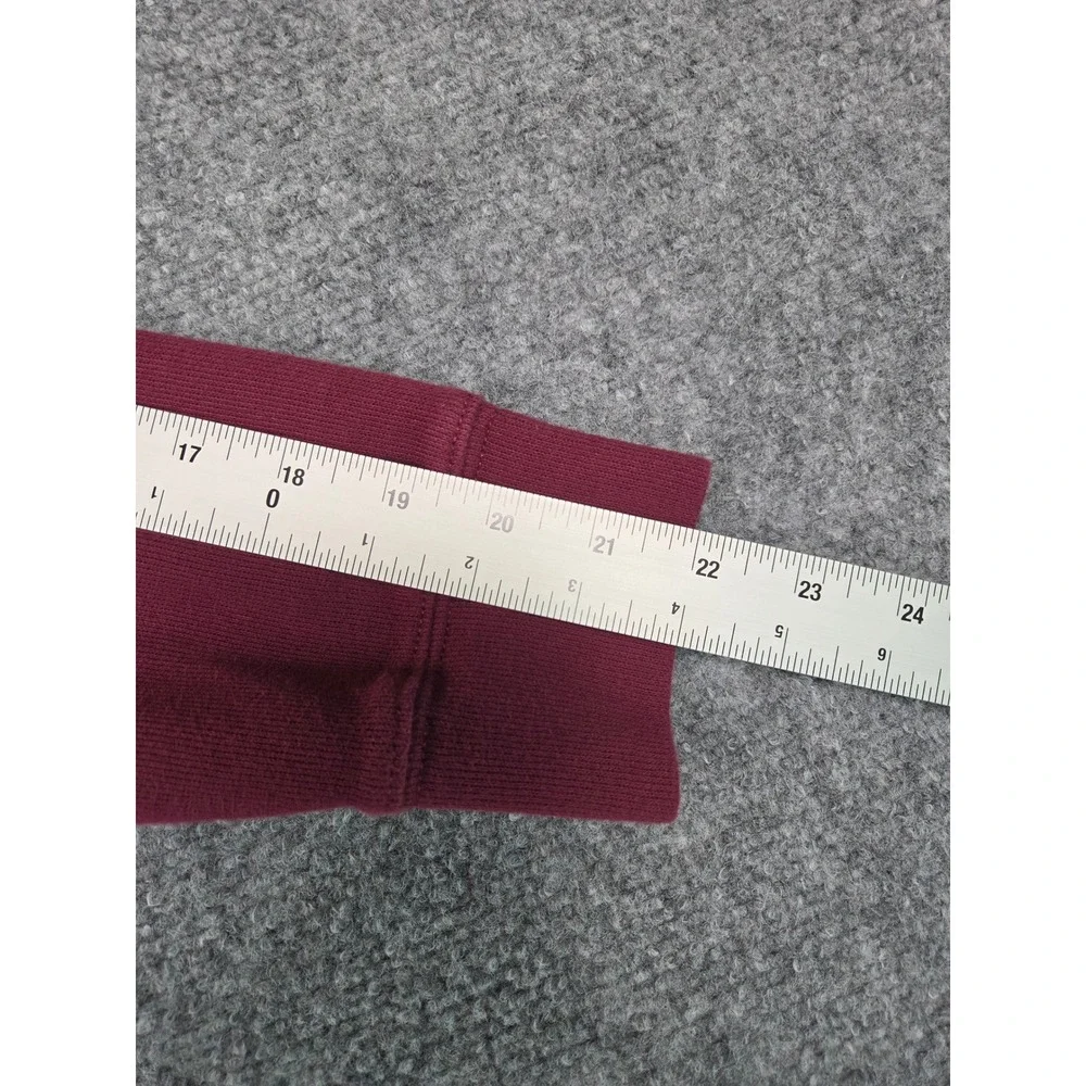 Polo Ralph Lauren Sweater Mens Medium‎ Quarter Zip Pullover Burgundy Rib Cotton